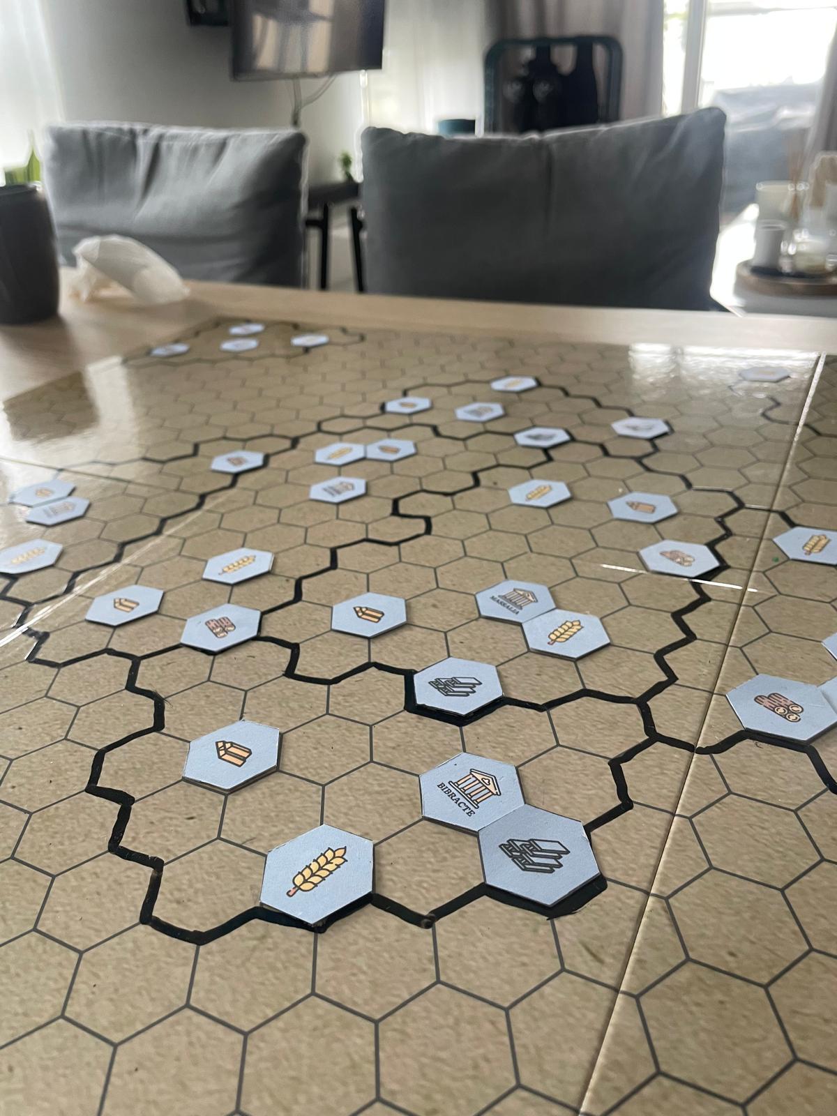 Tuiles hexagonales du prototype V1